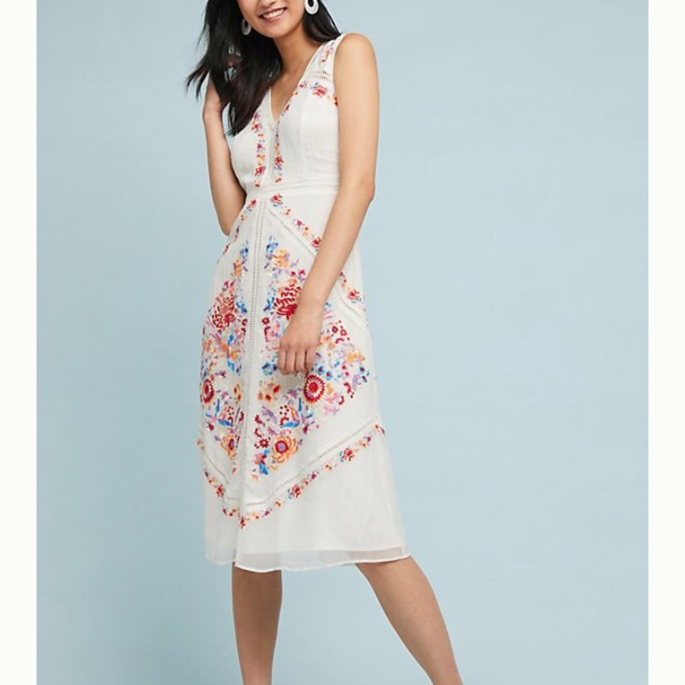 Anthropologie Billie Dress - Embroidered